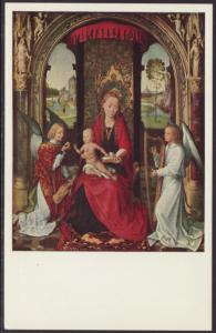 Madonna and Child With Angels,Memling,Painting Postcard