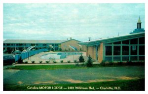 Postcard LODGE SCENE Charlotte North Carolina NC AQ5404