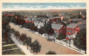 Ephrata Pennsylvania Birds Eye View from Hotel Cocalico Vintage Postcard AA66154