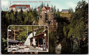Amselgrund B. Rathewalde Sachs Schweiz Germany Waterfalls Restaurant Postcard