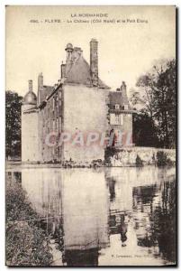 Old Postcard Flers Le Chateau and the small pond