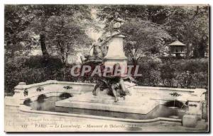 Old Postcard Paris Luxembourg Delacroix Monument