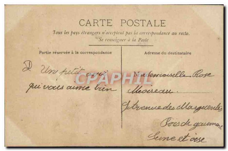 Postcard Old Man Fancy Fish