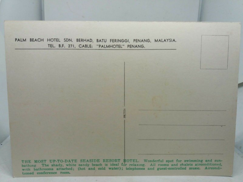 Vintage Multiview Postcard Palm Beach Hotel Penang Malaysia PalmHotel Berhad