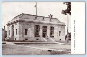 Iowa City Iowa IA Postcard US Government Building Exterior c1910 Vintage Antique