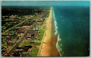 Aerial View Virginia Beach Virginia UNP Unused Plastichrome Chrome Postcard I13