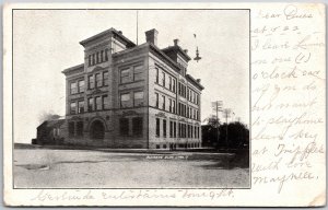 Lima Ohio OH, Buckeye Building, Arched Entrance & Street Lamp, Vintage Postcard