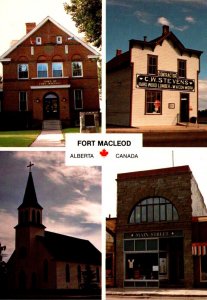 Canada Alberta Fort Macleod Multi View Courthouse CW Stevens Building Holy Cr...