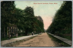 ONSET MA WEST CENTRAL AVENUE ANTIQUE POSTCARD