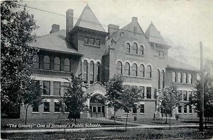 IL, Streator, Illinois, Greeley School Building, Exterior View