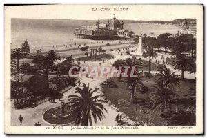 Old Postcard Nice Albert 1st Gardens and the Promenade Jetee