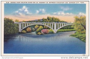 Tennessee Johnson City Bridge Over Holston River On U S Highway 23 Between Ki...