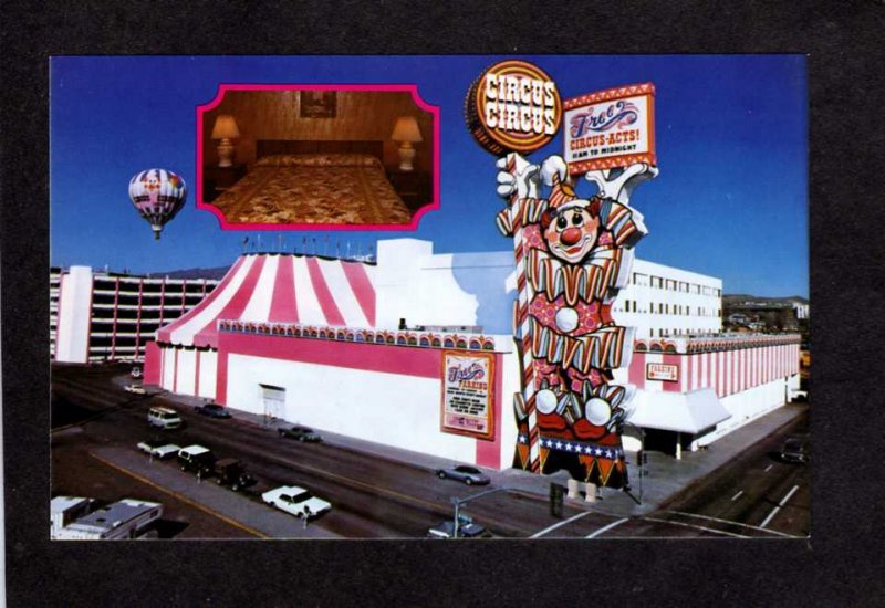 NV Circus Circus Acts Hotel Casino Reno Nevada Postcard