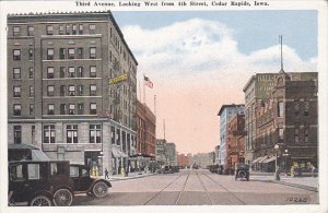 Iowa Cedar Rapids Third Avenue Looking West