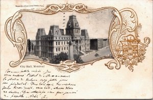 Canada City Hall Montreal Embossed Vintage Postcard 04.35