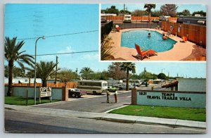 1978 Tempe Arizona  Travel Trailer Villa    Postcard