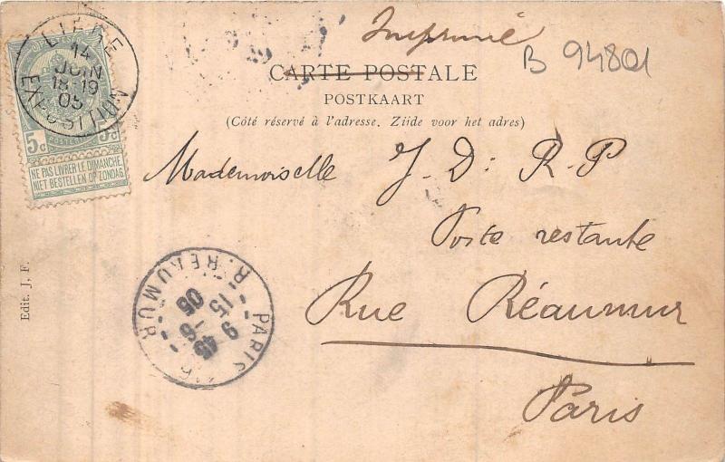 B94801 liege place de theatre tramway tram  belgium