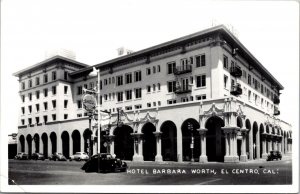 Real Photo Postcard Hotel Barbara Worth in El Centro, California~1851