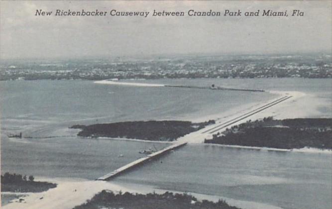 Florida New Rickenbacker Causeway Between Crandon Park and Miami