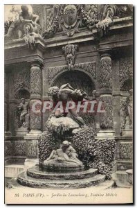 Old Postcard Paris VI Luxembourg Garden Fountain Medicie