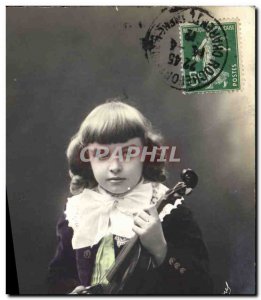 Old Postcard Child Violin