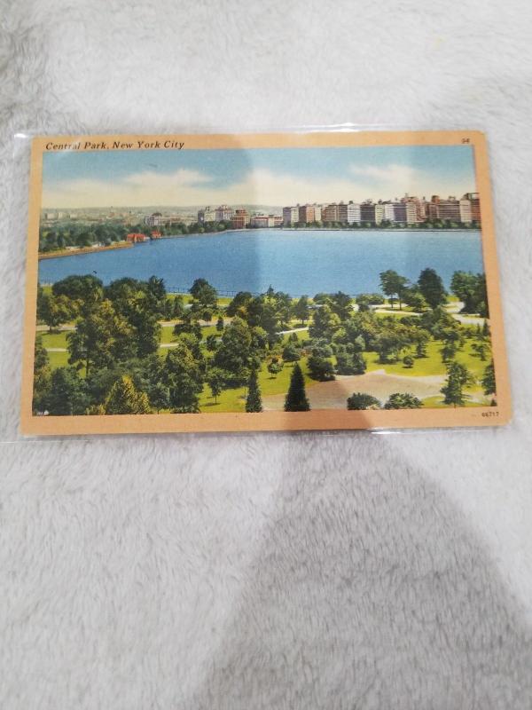 Antique Postcard, Central Park, New York City