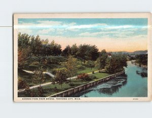 Postcard Hannah Park from Bridge Traverse City Michigan USA