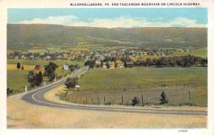 Lincoln Highway Tuscarora Mountain McConnellsburg Pennsylvania 1930s postcard