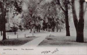 DAYTON OHIO~THE BOULEVARD~1906 PAUL KOEBER PHOTO POSTCRD