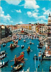 Modern Postcard Venice Grand Canal Boat Regatta the