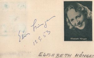 Elisabeth Hongen Ludwig Hoffmann German Opera Hand Signed Autograph