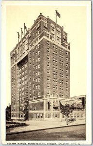 VINTAGE POSTCARD COLTON MANOR HOTEL ON PENNSYLVANIA AVE ATLANTIC CITY 1920s