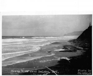 DeLake Oregon Ocean View Birds Eye View Real Photo Postcard AA74735