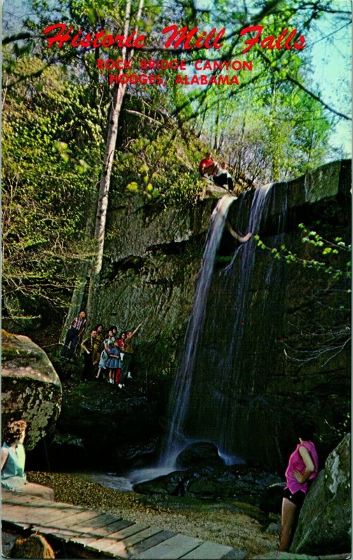 Postal De Colección 1960s Puente CromoRock Canyon Hodges Alabama