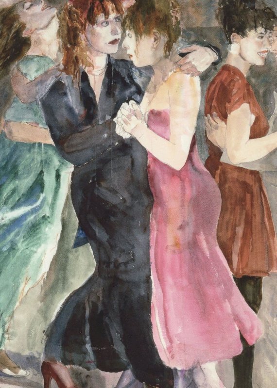 David Remfry Dancers 1989 Lesbian Gay Interest Painting Postcard