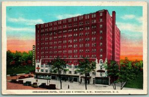 Ambassador Hotel Washington DC UNP 1936 Linen Postcard I5