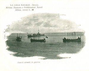 Postcard Italian Royal Navy Spears Armed in War