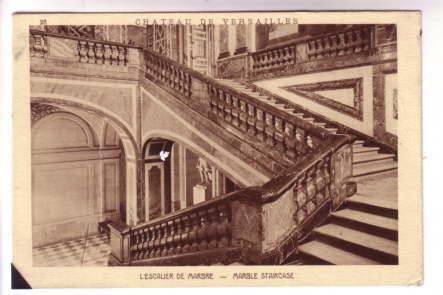 Interior, Marble Staircase Versailles Paris France, Braun & Cie 2538 A