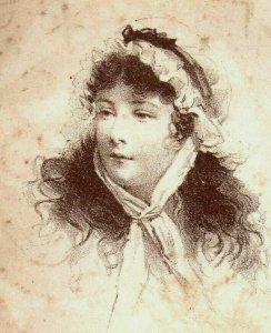 1870's J. Wanamaker Clothier Lovely Lady In Bonnet Image P166