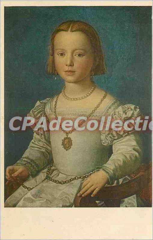 Postcard Old Donna Maria de Medici Firenze Bronzino Uffizi Gallery