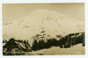 1948-51 Paradise Lodge Mt Rainer Washington Rppc Postcard Photo Real A64 