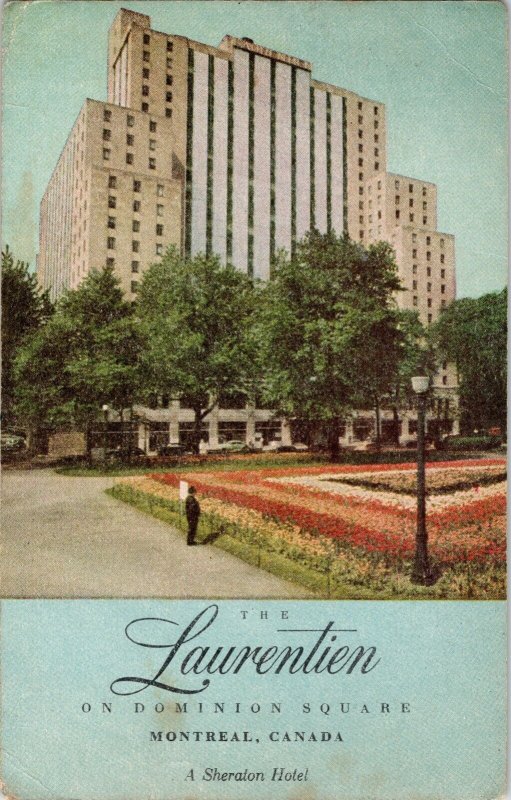 Laurentien Dominion Square Montreal Canada Sheraton Hotel Antique Postcard Vtg