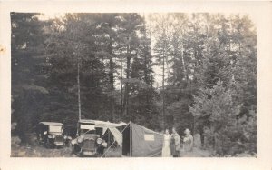 J46/ Brighton New York RPPC Postcard c20 Adirondacks Camping Osgood River 146