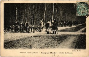 PC FORET DE VILLERS-COTTERETS EQUIPAGE MENIER DEFILE DE CHASSE HUNTING (a34984)