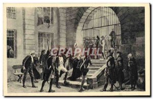 Old Postcard outgoing Marie Antoinette in the Conciergerie Paris