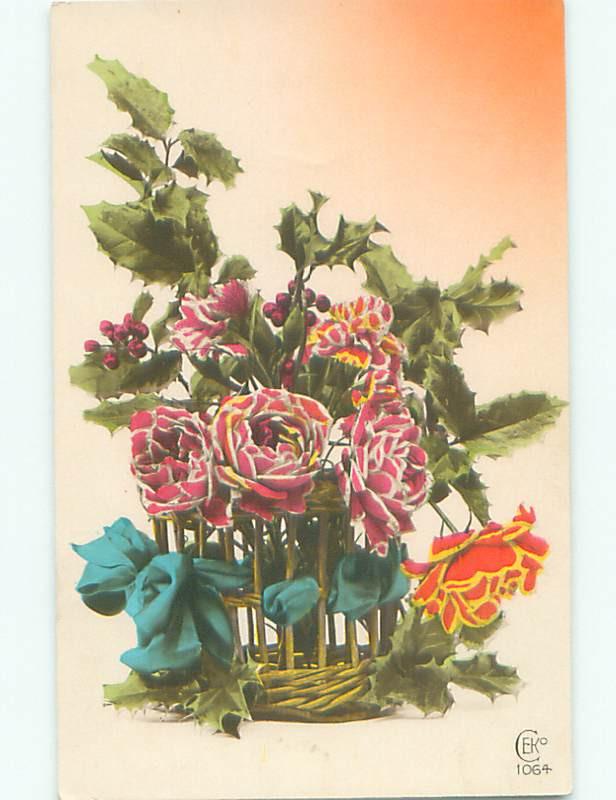 tinted rppc c1910 BEAUTIFUL FLOWERS AC9356