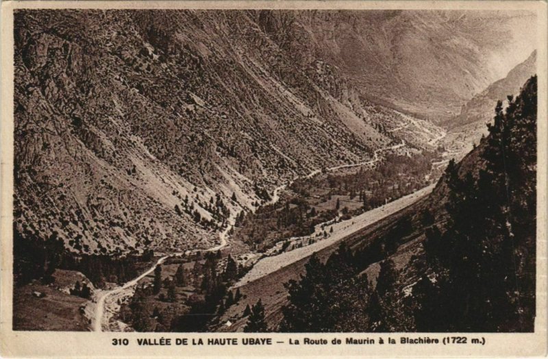 CPA vallee de la Haute ubaye-la route de maurin a la blachiere (1208561) 