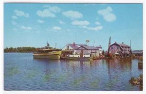 Ferry Boat Copper Harbor Michigan 1961c postcard