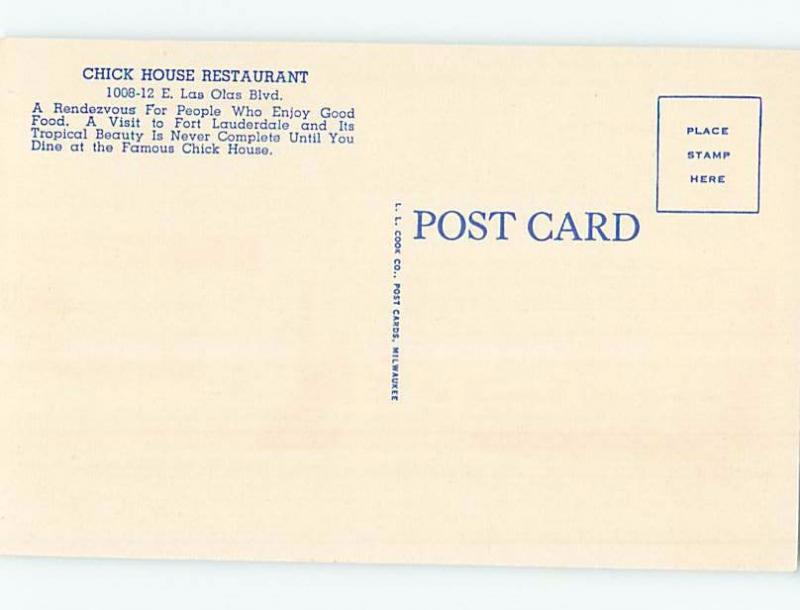 Unused Linen RESTAURANT SCENE Fort Lauderdale Florida FL B9107