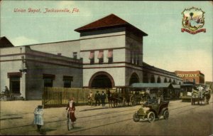 Jacksonville FL Union RR Train Depot Station c1910 Postcard #2